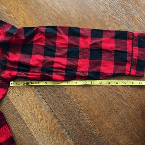 NWT Pajamas Set Wondershop Buffalo Red Black Plaid Size 1X Button Top Pants - Picture 6 of 10